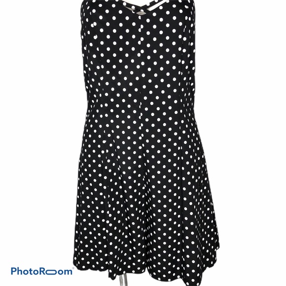 Vintage Nicole Elizabeth B&W Polka Dot Romper - Picture 3 of 8